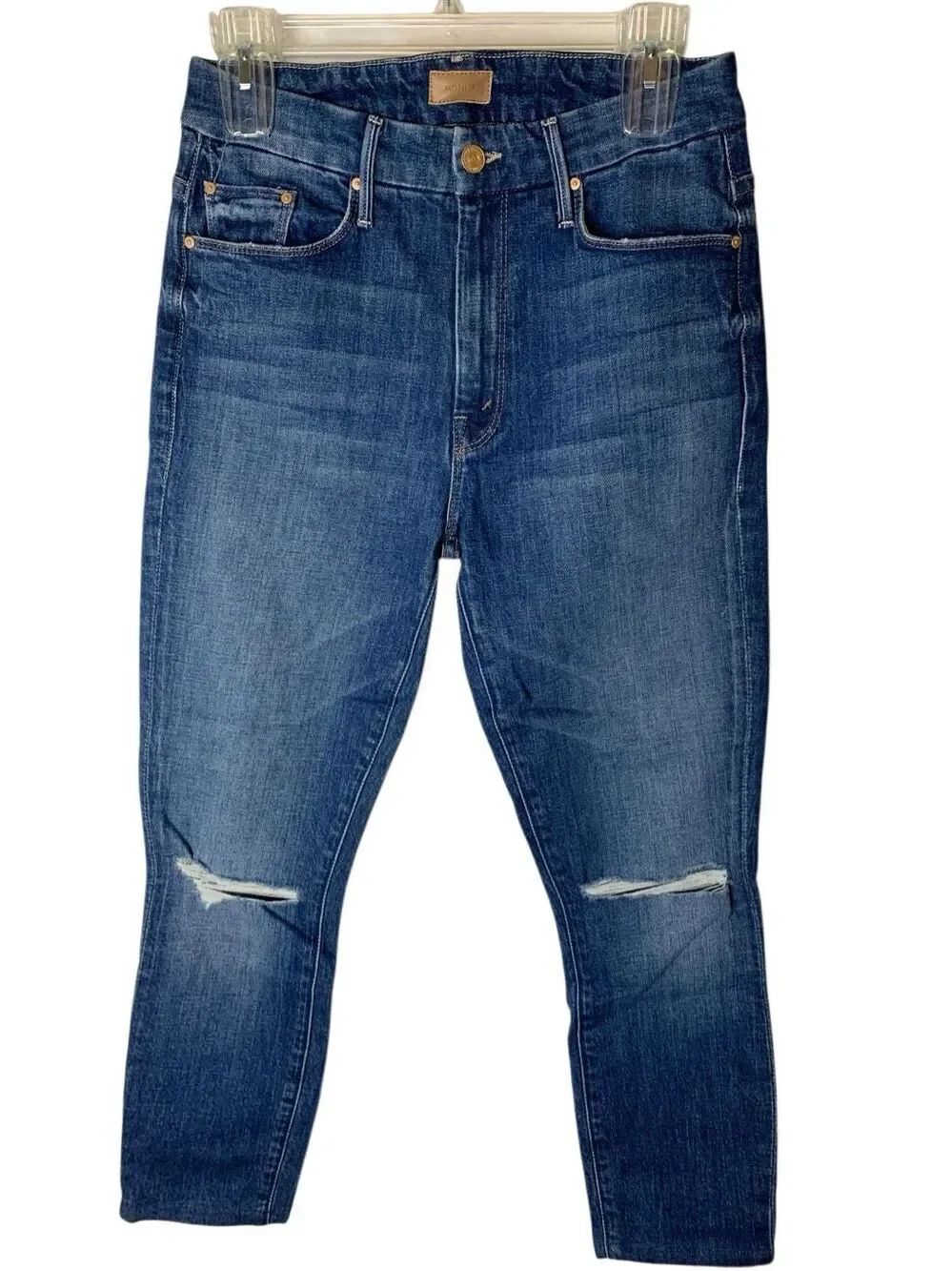 Mother High Waisted Looker Ankle Fray Nature Tune Up jeans women's size 27